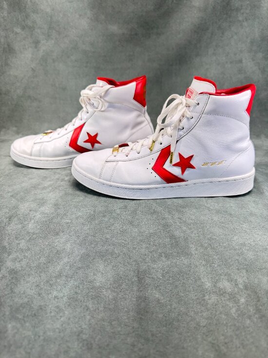 Converse The Scoop Leather High Top Sneakers Men’s 10 Women’s 11.5 White Red main image 12